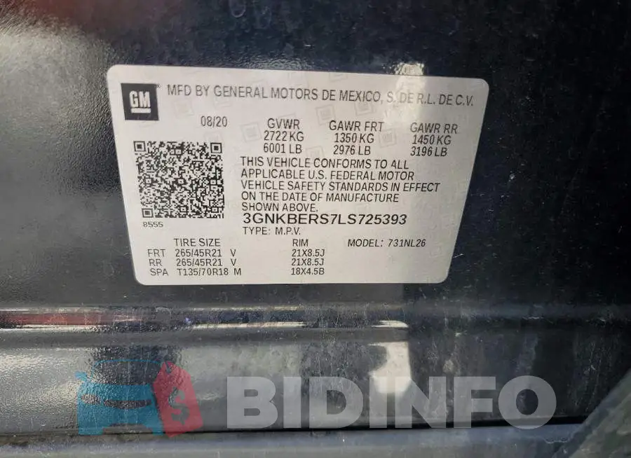 3GNKBERS7LS725393 Photo# 13
