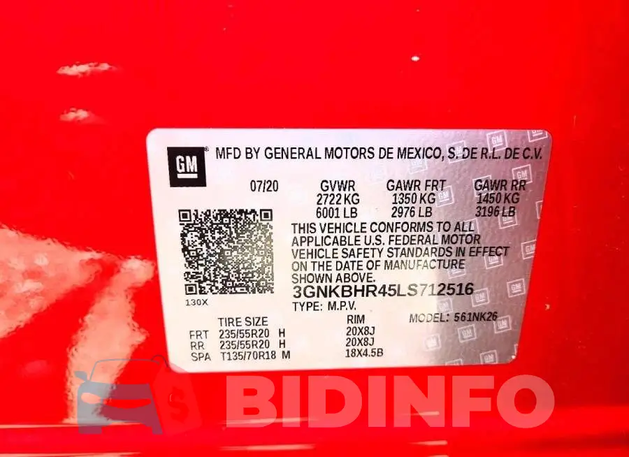3GNKBHR45LS712516 Photo# 13