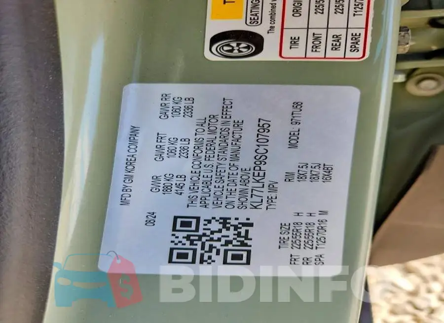 KL77LKEP9SC107957 Photo# 13
