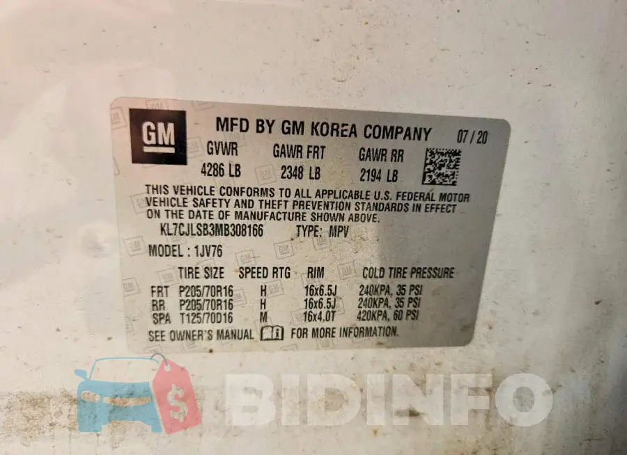 KL7CJLSB3MB308166 Photo# 13