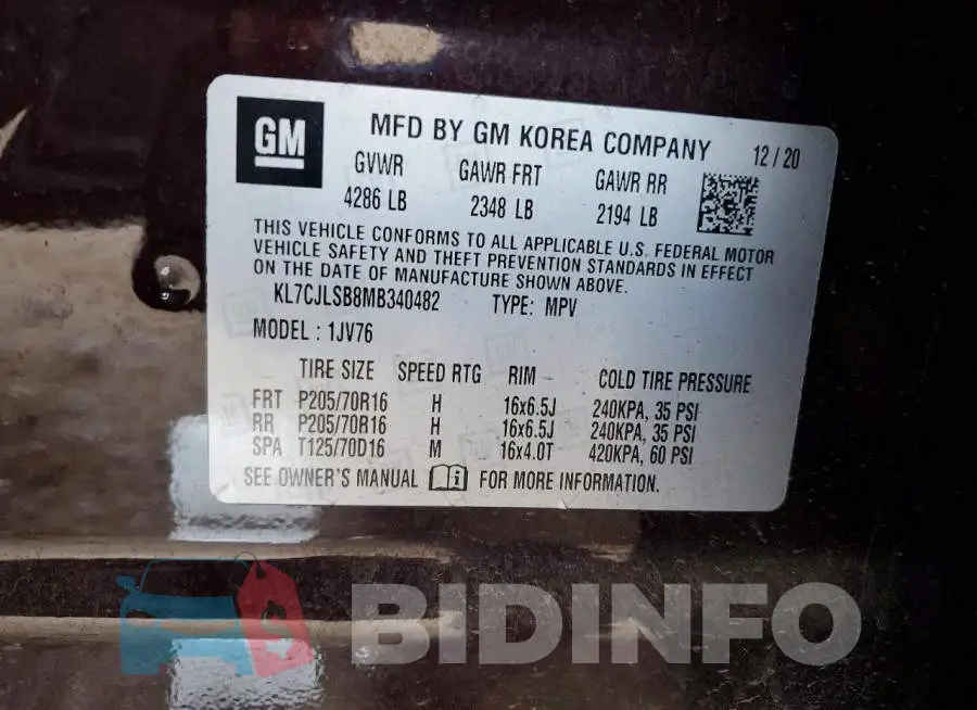 KL7CJLSB8MB340482 Photo# 13