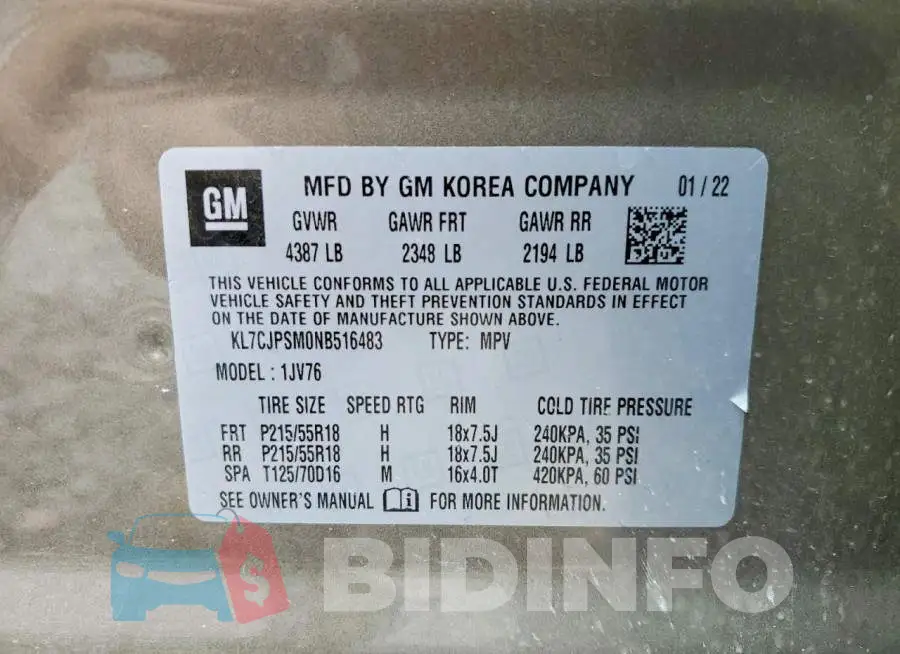 KL7CJPSM0NB516483 Photo# 13