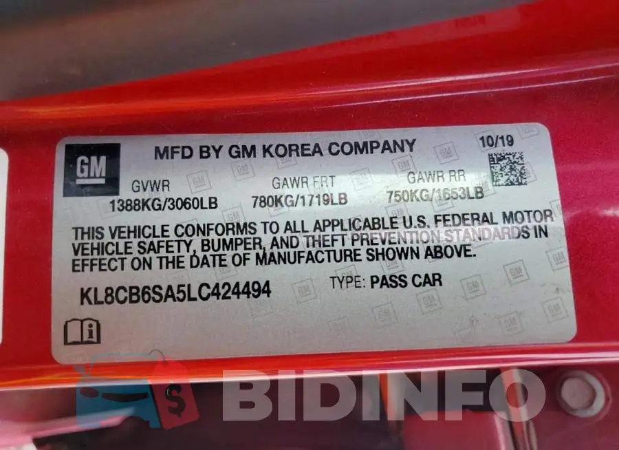 KL8CB6SA5LC424494 Photo# 12