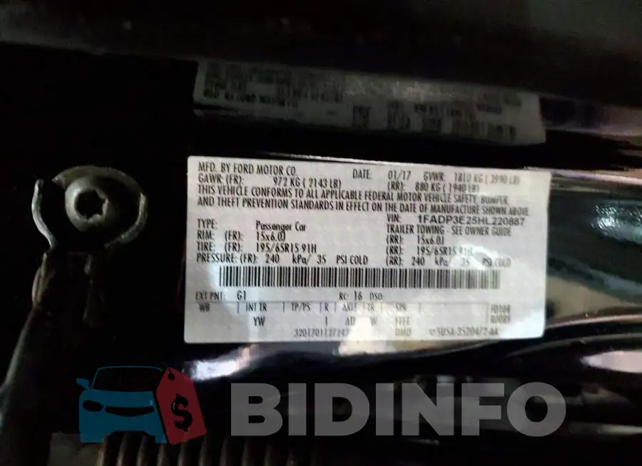1FADP3E25HL220887 Photo# 12