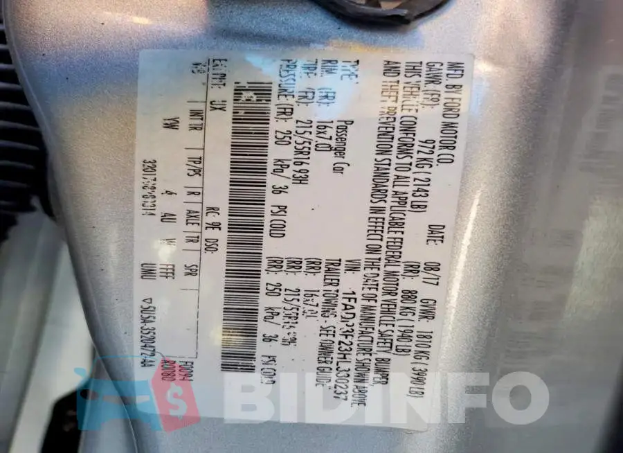 1FADP3F23HL330237 Photo# 12