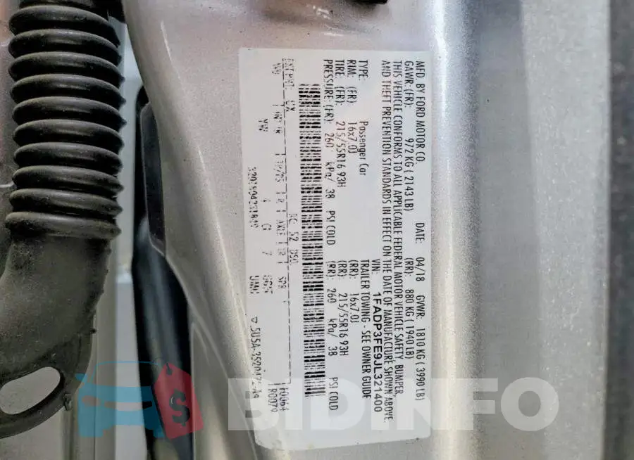 1FADP3FE9JL321400 Photo# 12