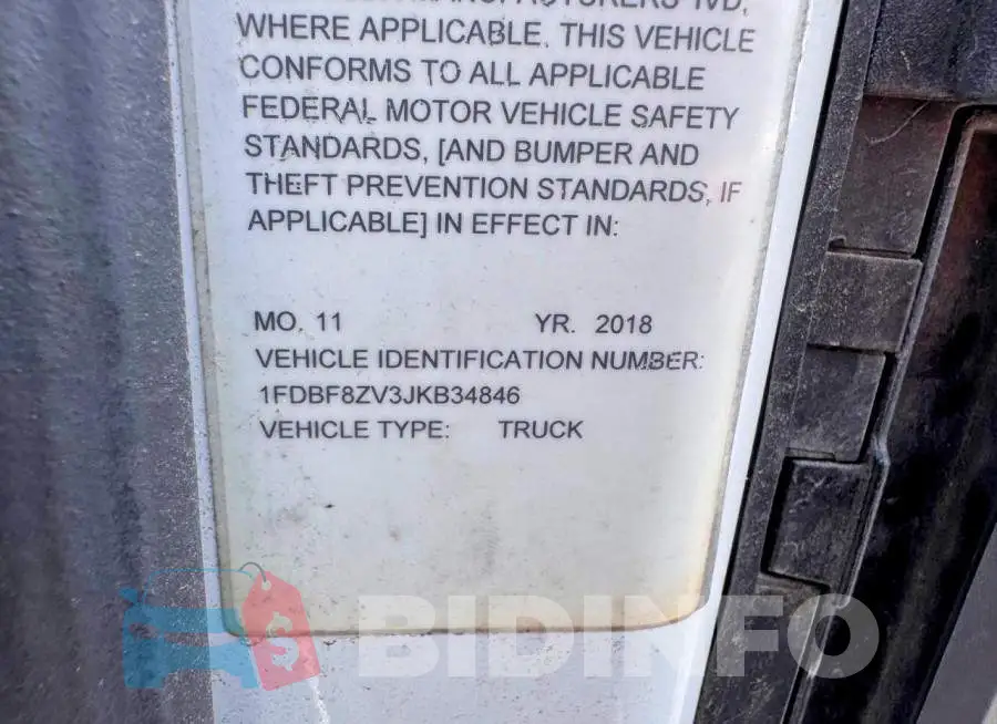 1FDBF8ZV3JKB34846 Photo# 10