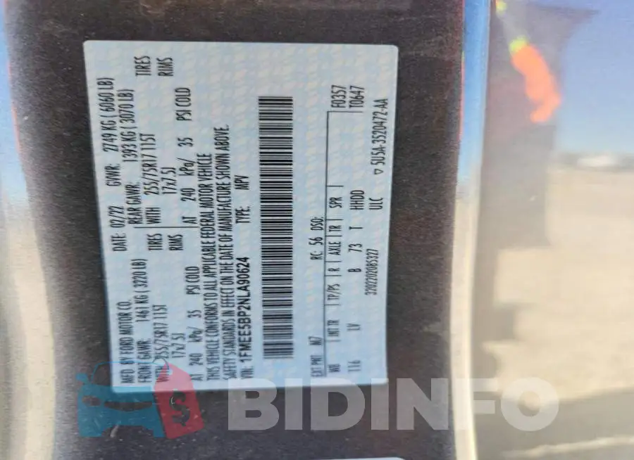 1FMEE5BP2NLA90624 Photo# 12