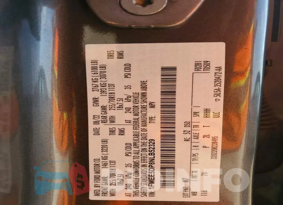 1FMEE5DP8NLB52329 Photo# 13