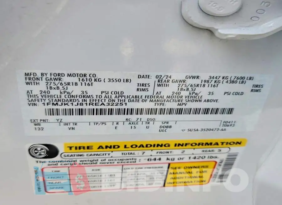 1FMJK1J81REA32251 Photo# 13