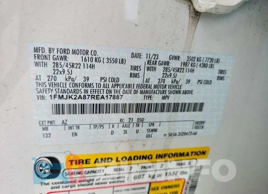 1FMJK2A87REA17887 Photo# 13