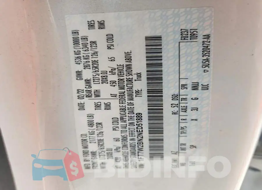 1FT7W2BN2NED51889 Photo# 13
