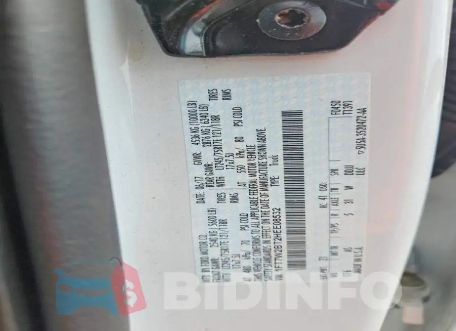 1FT7W2BT2HEE08532 Photo# 13