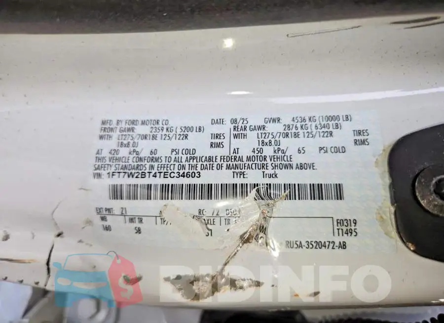 1FT7W2BT4TEC34603 Photo# 13