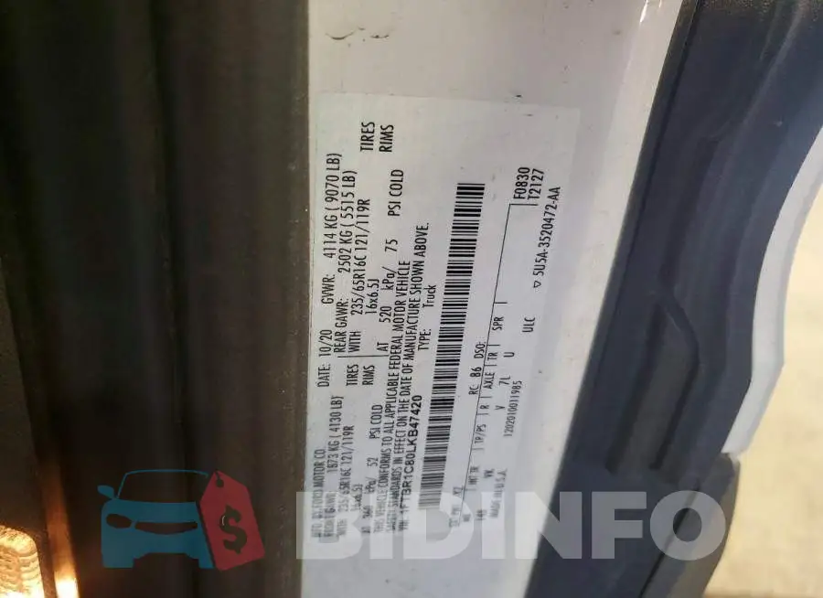 1FTBR1C80LKB47420 Photo# 13