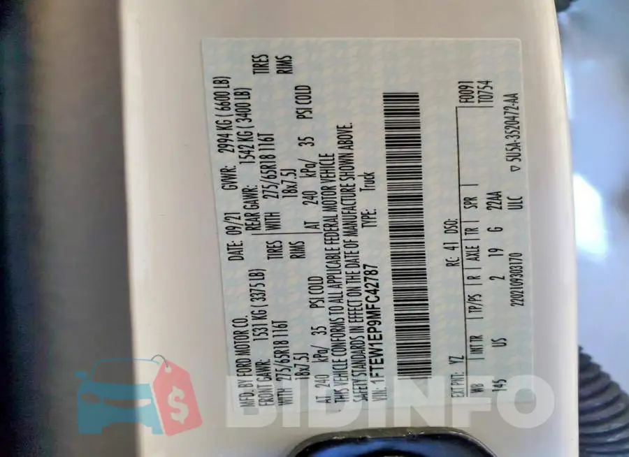 1FTEW1EP9MFC42787 Photo# 12