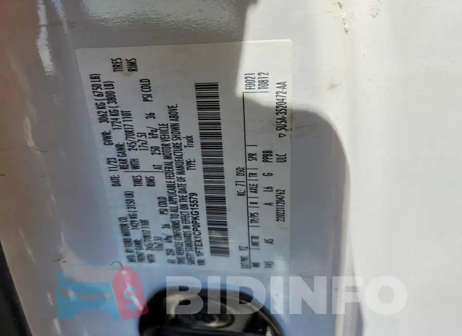 1FTEX1CP0PKG15579 Photo# 12