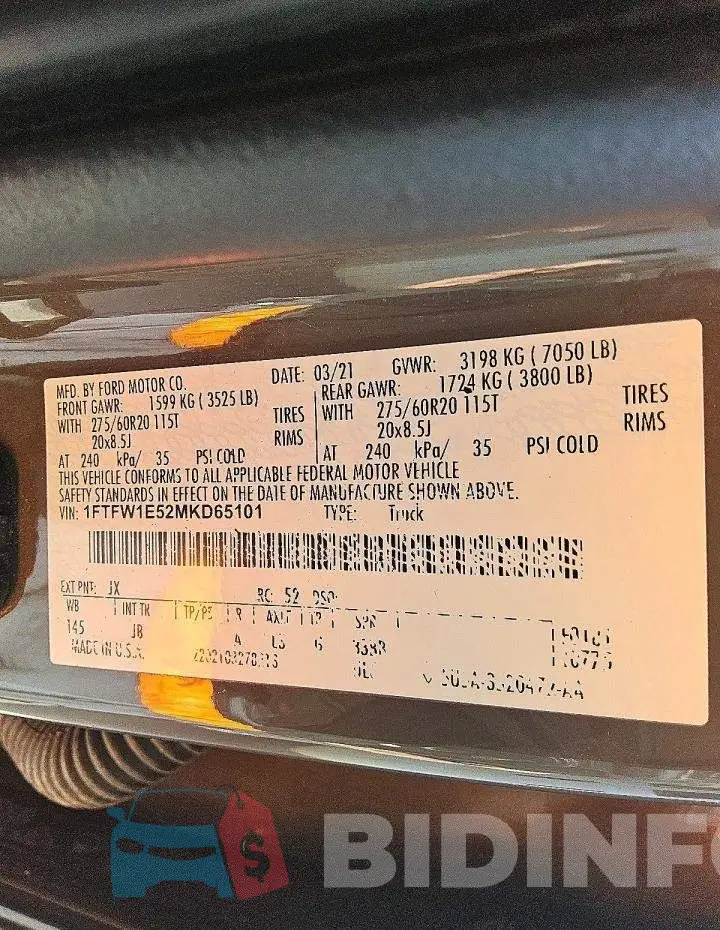 1FTFW1E52MKD65101 Photo# 12