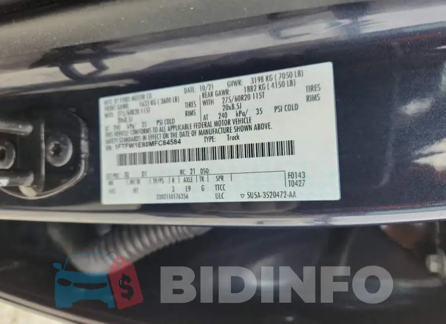 1FTFW1E80MFC84584 Photo# 12