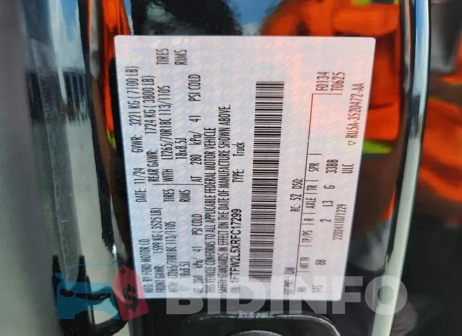 1FTFW2L5XRFC17299 Photo# 13