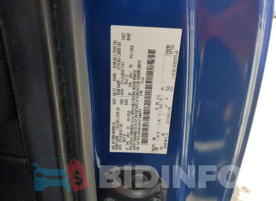 1FTFX1EG6HKE34571 Photo# 12