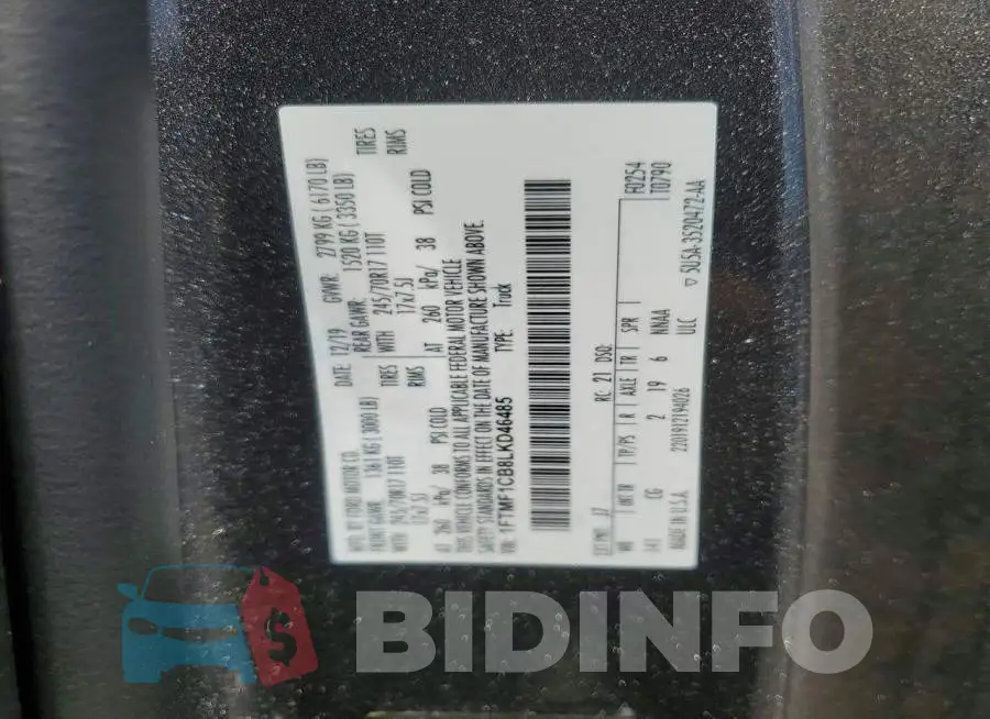 1FTMF1CB8LKD46485 Photo# 12