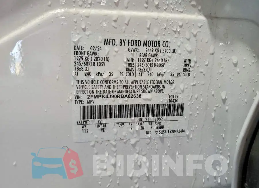 2FMPK4J90RBA82638 Photo# 14