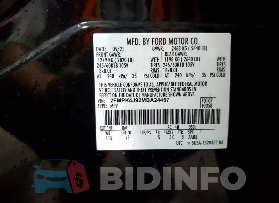 2FMPK4J92MBA24457 Photo# 14