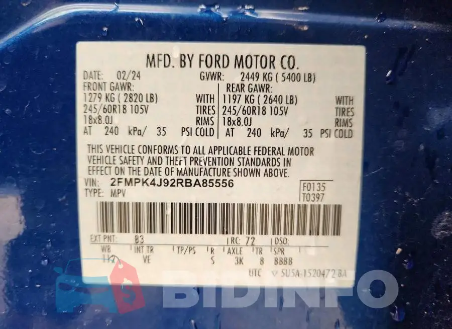 2FMPK4J92RBA85556 Photo# 13