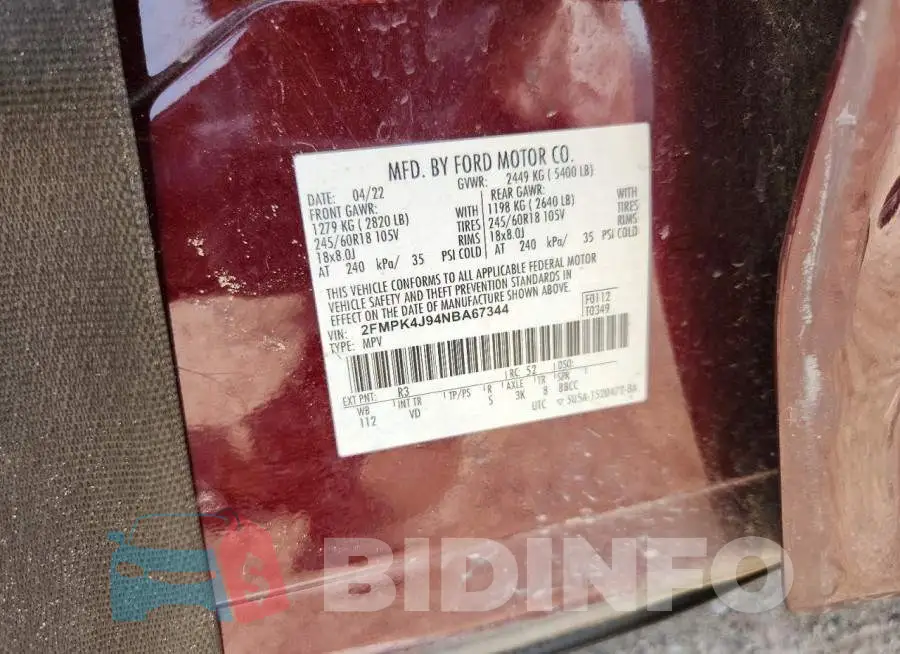 2FMPK4J94NBA67344 Photo# 13