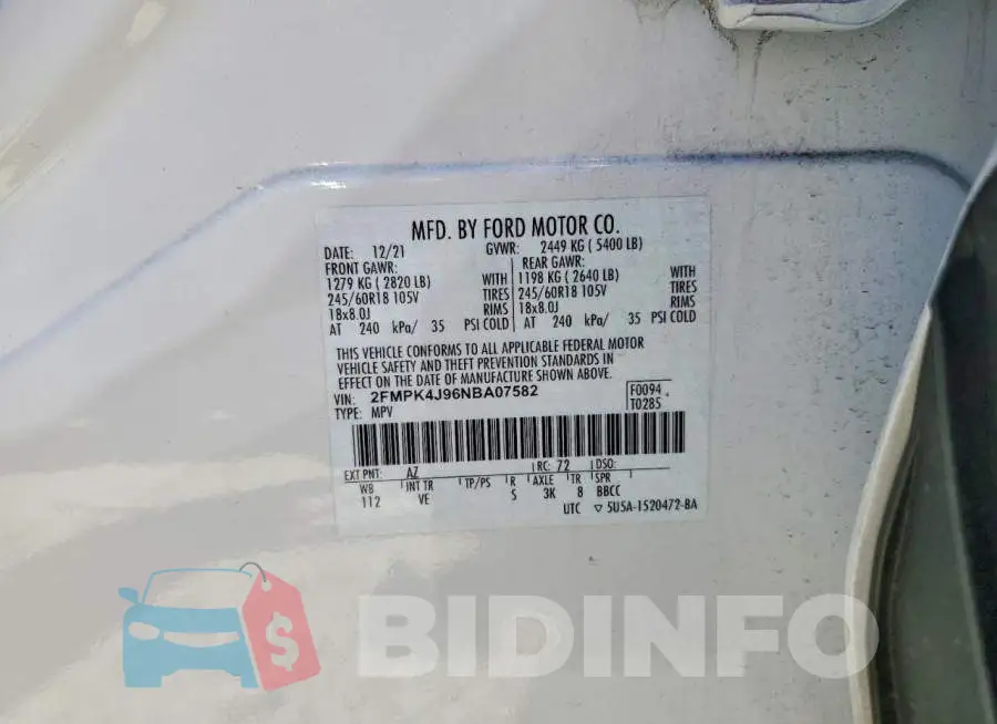 2FMPK4J96NBA07582 Photo# 14