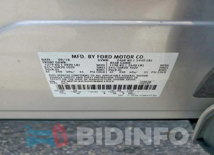 2FMPK4K90KBB01533 Photo# 13