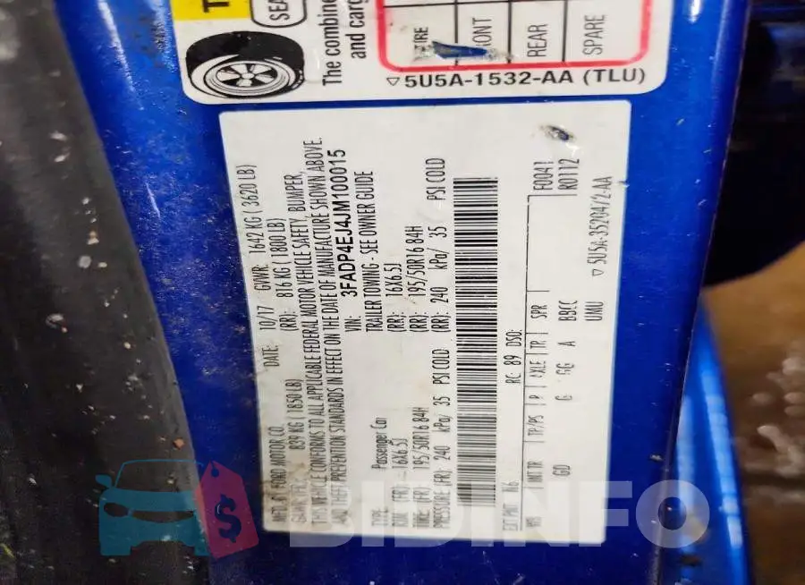 3FADP4EJ4JM100015 Photo# 12