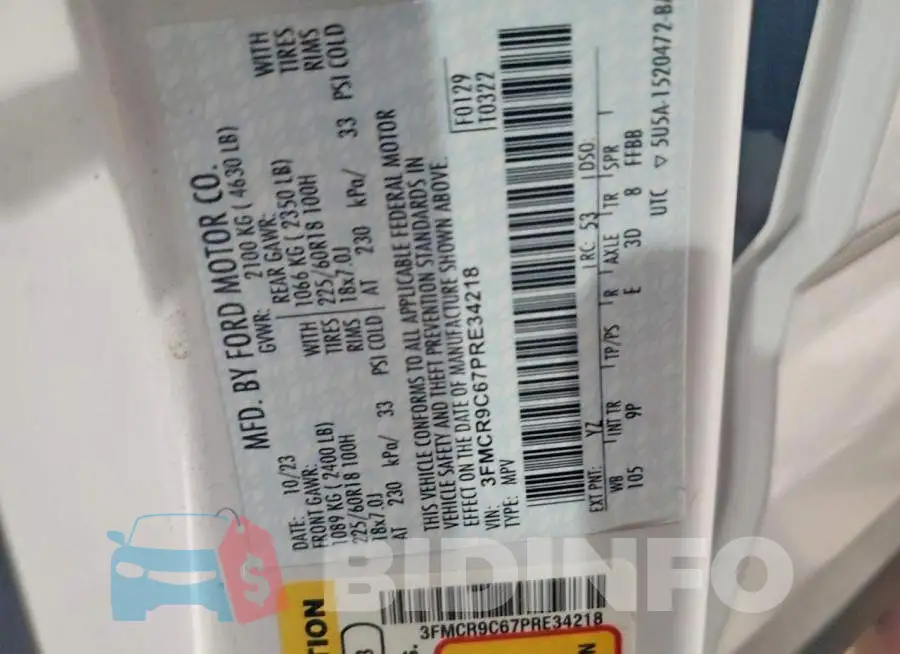 3FMCR9C67PRE34218 Photo# 13