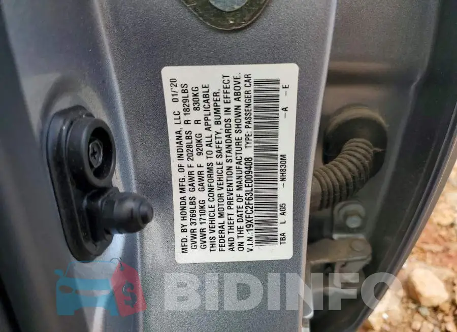 19XFC2F63LE009408 Photo# 12