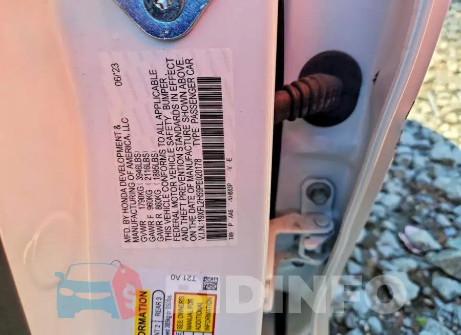 19XFL2H59PE020178 Photo# 12