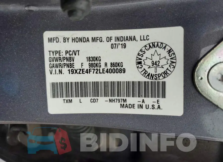 19XZE4F72LE400089 Photo# 12