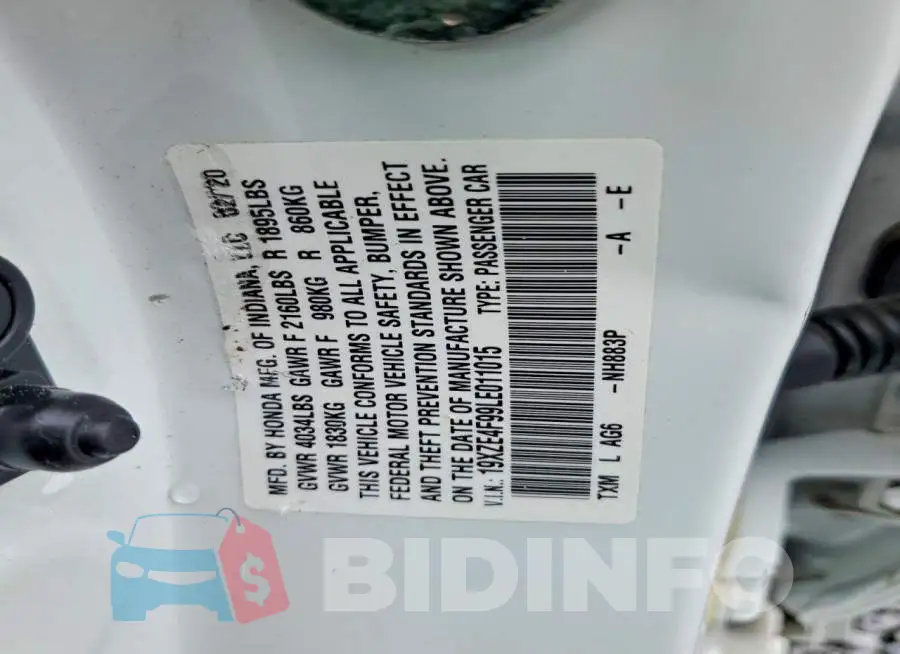 19XZE4F99LE011015 Photo# 12