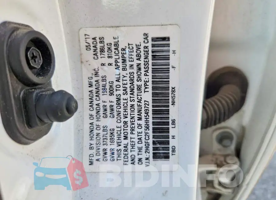 2HGFC2F56HH549727 Photo# 12