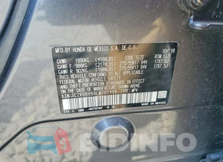 3CZRU6H59LM701498 Photo# 13