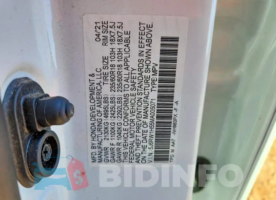 5J6RW1H55MA005071 Photo# 14