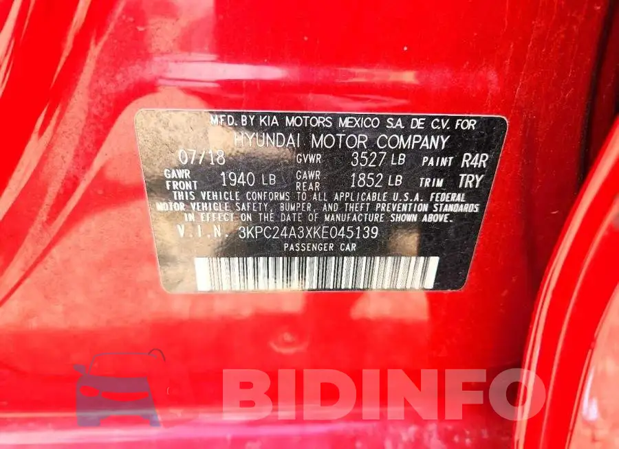 3KPC24A3XKE045139 Photo# 12