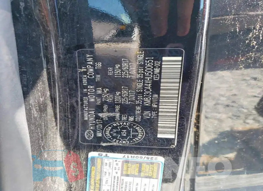 KM8J3CA4XHU500651 Photo# 12