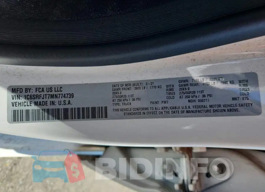 1C6SRFJT7MN774739 Photo# 12