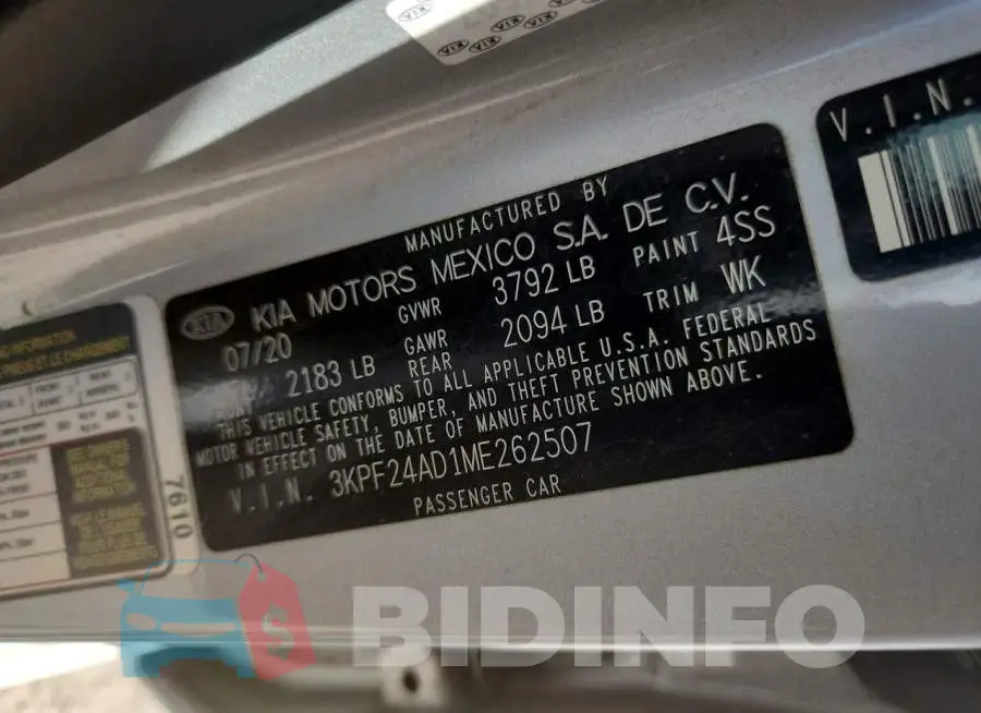 3KPF24AD1ME262507 Photo# 12