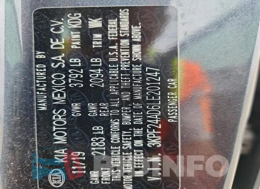 3KPF24AD6LE201247 Photo# 12