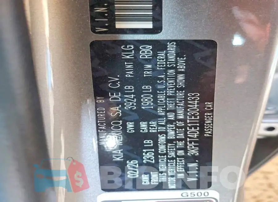 3KPFT4DE1TE304433 Photo# 13