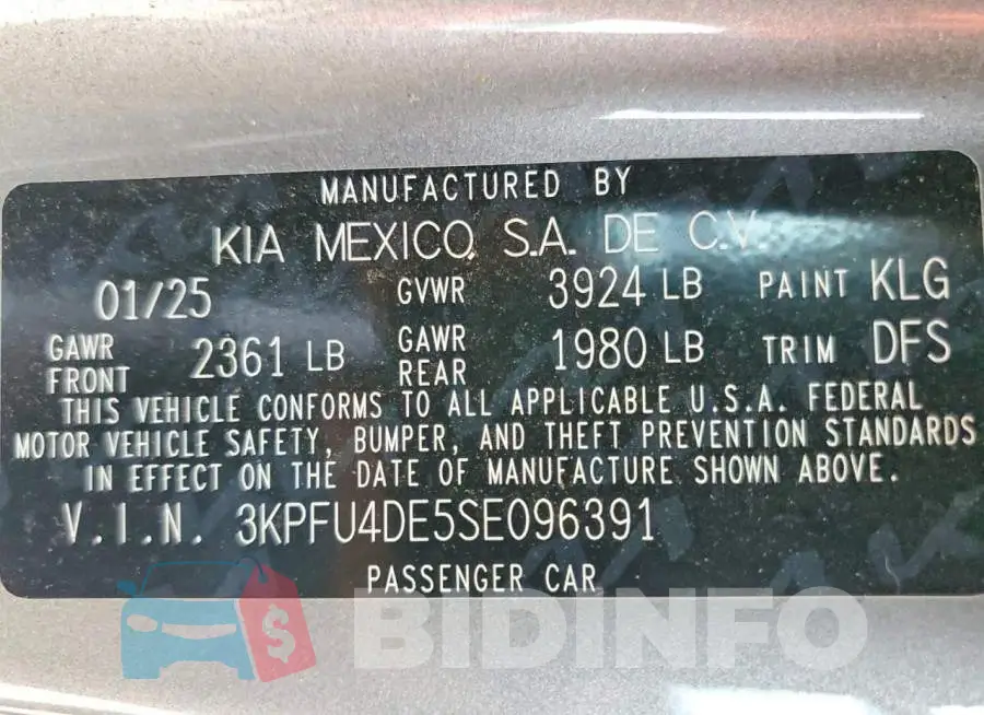 3KPFU4DE5SE096391 Photo# 13