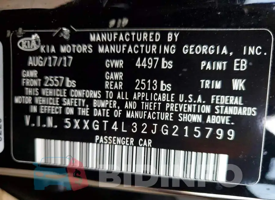 5XXGT4L32JG215799 Photo# 12