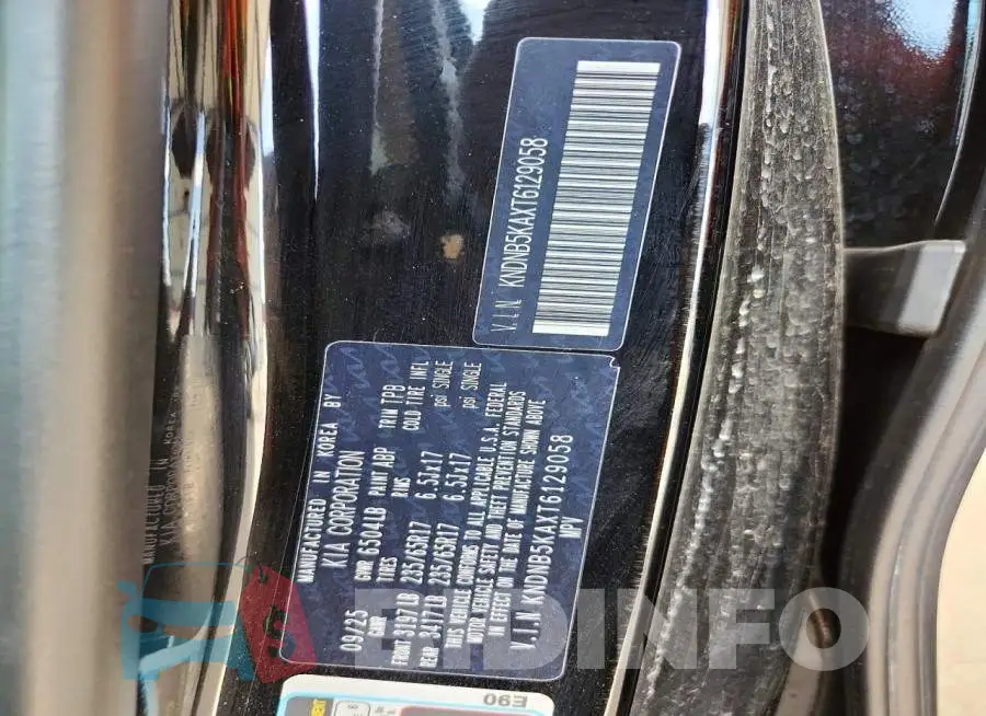 KNDNB5KAXT6129058 Photo# 14